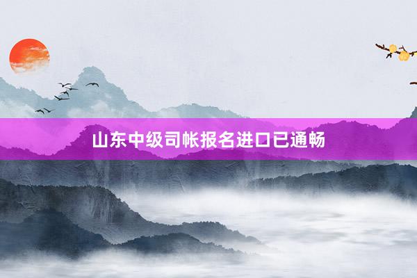 山东中级司帐报名进口已通畅